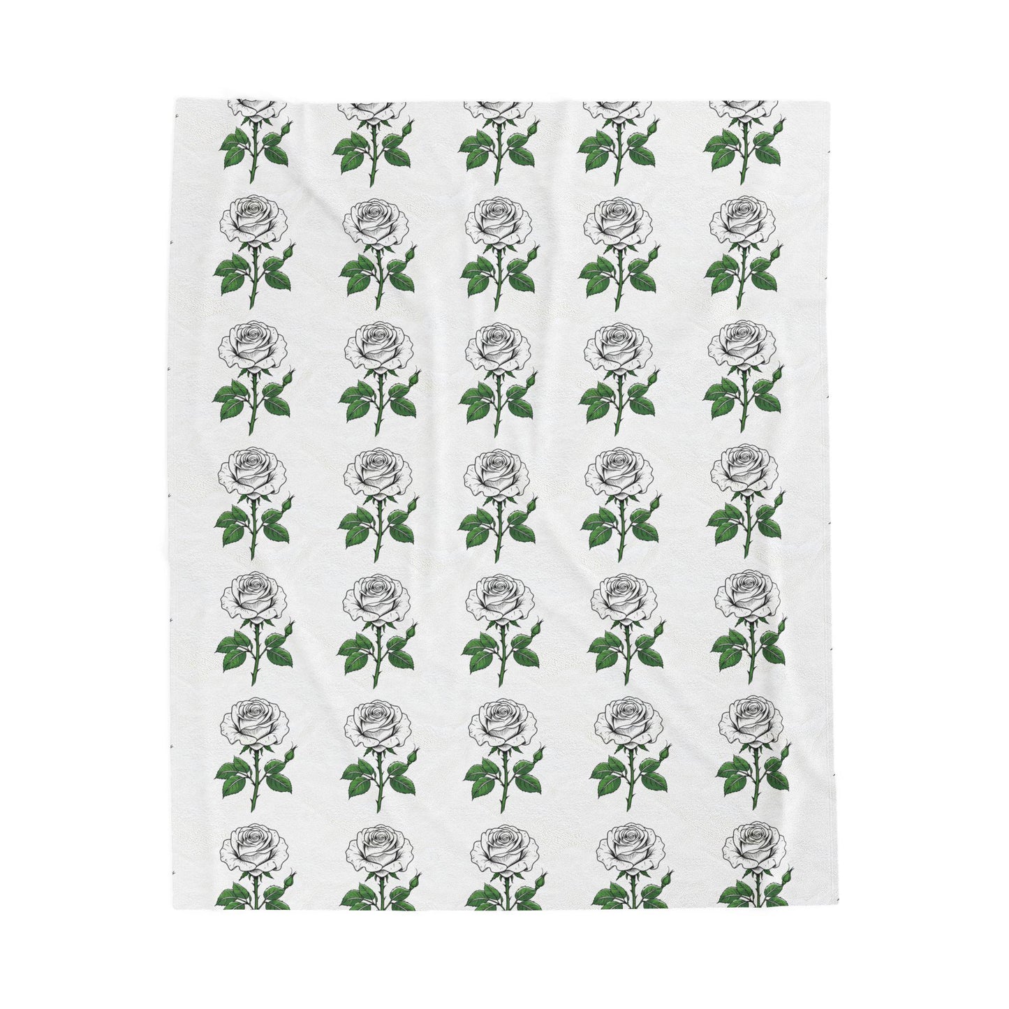 Plush Blanket Bed of Roses Design by Jean LaTasse, Floral Cozy Cover for Sleeping and Relaxing, Gift for Nature Lovers, Warm Throw for