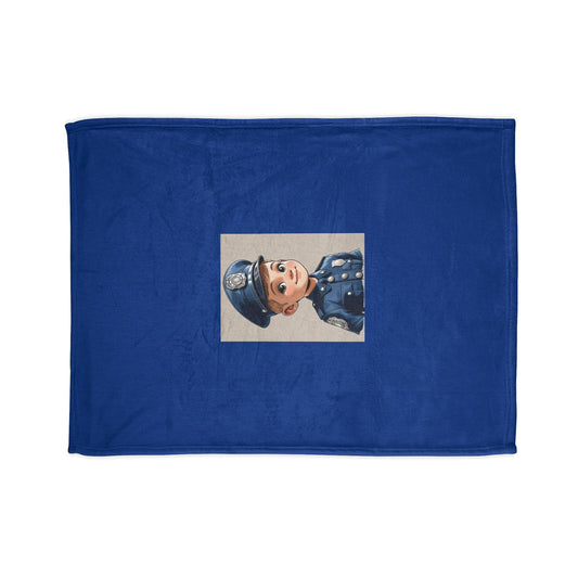 Soft Polyester Blanket - Aspiring Young Law Enforcement Officer Decor, Civil Service Public Safety, Room Chair Bed Throw, Jean's World