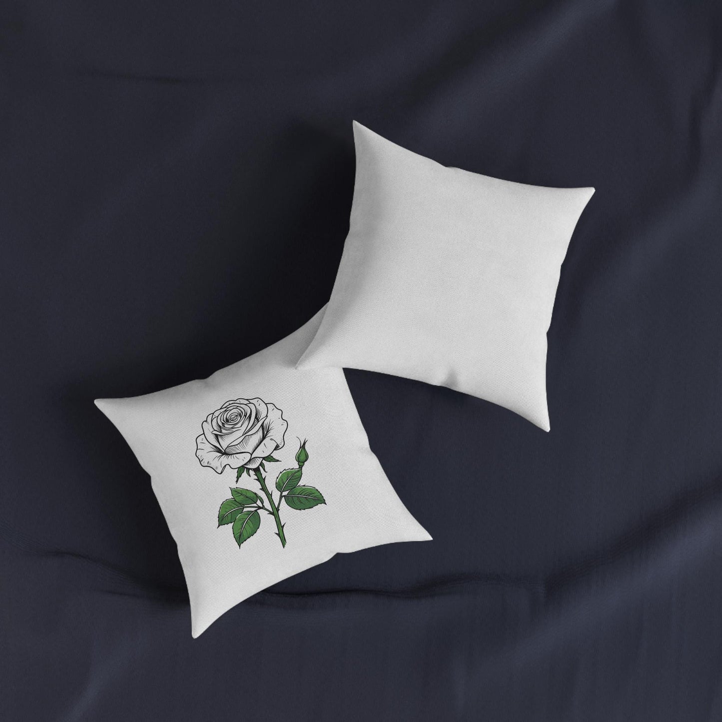 Elegant Rose Design Square Pillow | Home Decor, Gift for Her, Cozy Living, Floral Accent, Birthday Present