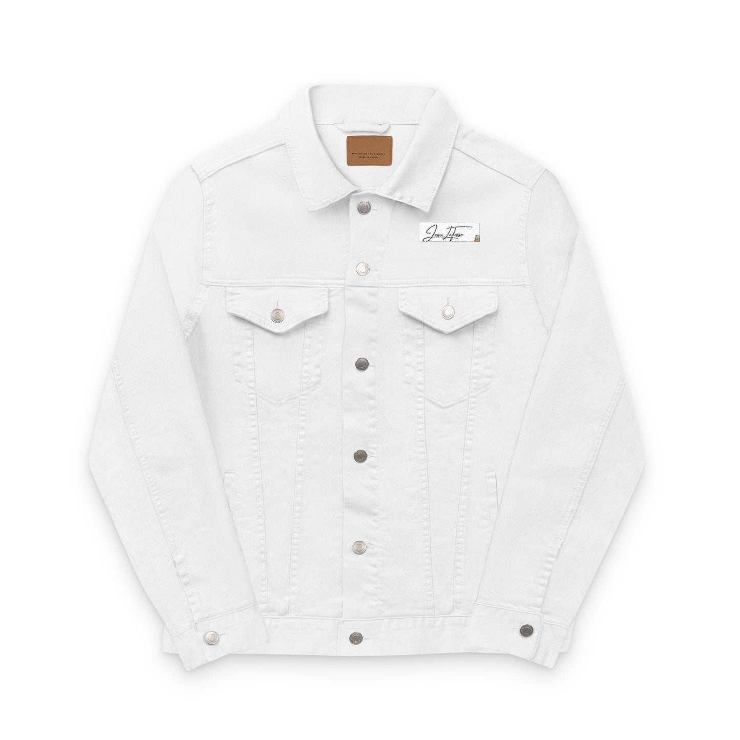 Embroidered Denim Jacket - Vibrant Butterfly Design