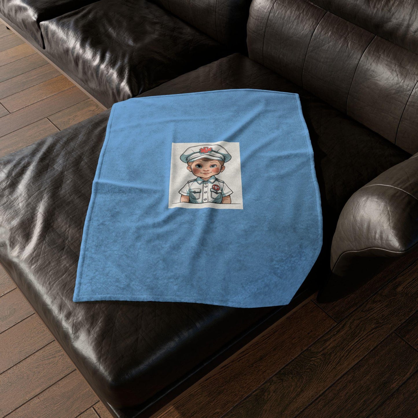 EMT-Inspired Soft Polyester Blanket - Jean LaTasse Design, Gift for Aspiring EMT, Public Service Decor, Safety and Protection Home
