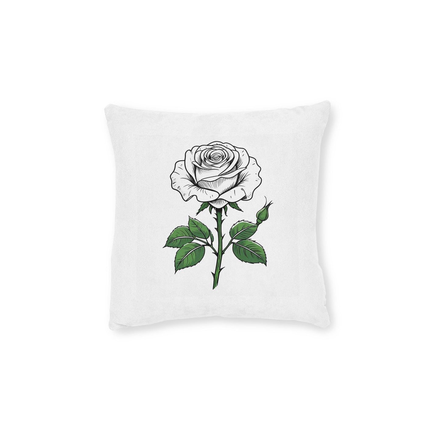 Elegant Rose Design Square Pillow | Home Decor, Gift for Her, Cozy Living, Floral Accent, Birthday Present