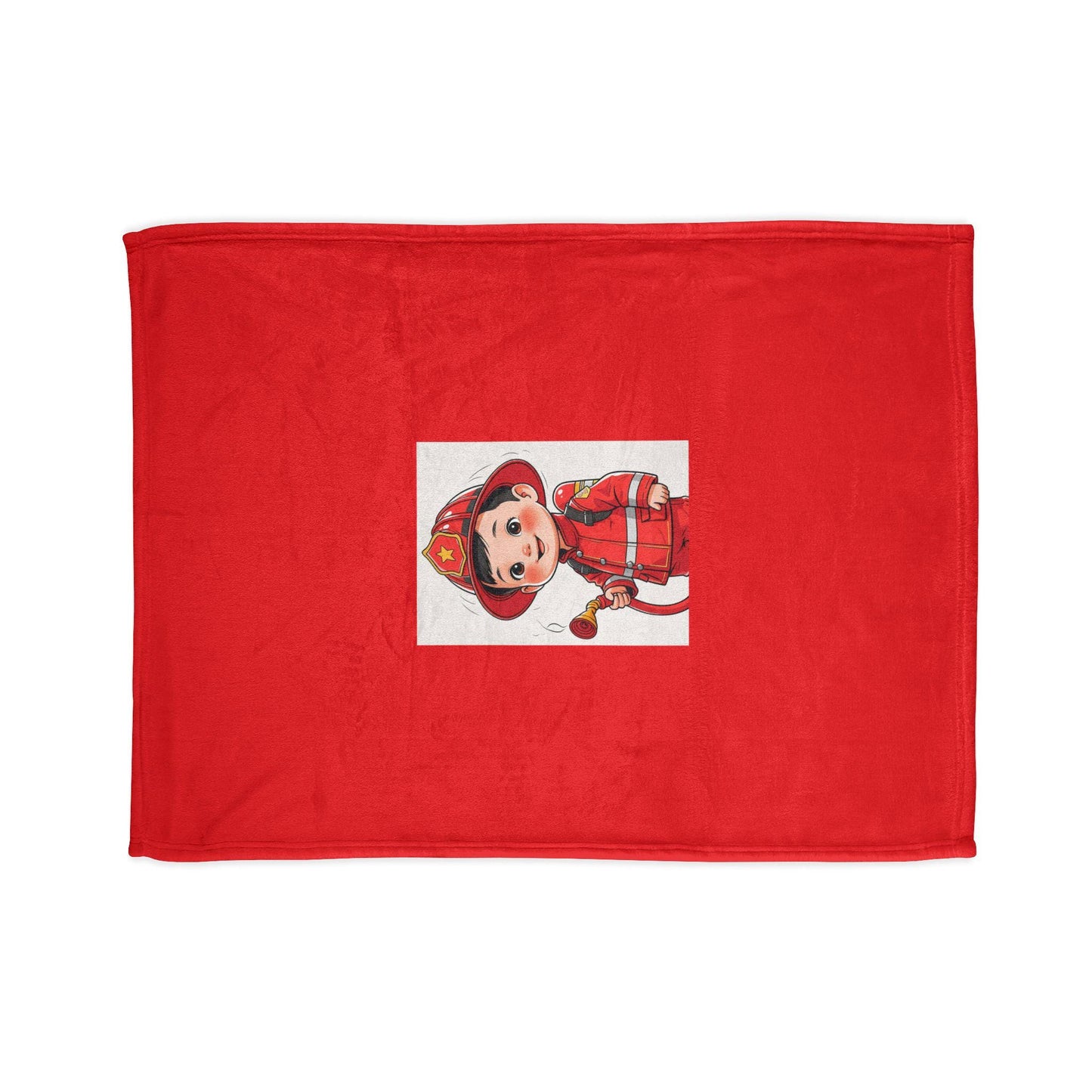 Soft Polyester Blanket - Fireman Theme, Kids Room Decor, Chair Throw, Bed Cover, Civil Service Safety, Rescue